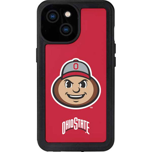Ohio State University OSUBuckeyes Light Grey iPhone 15 Waterproof Case